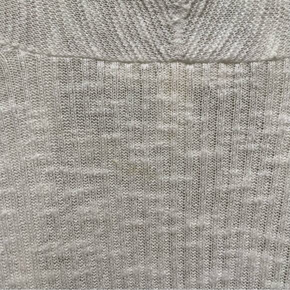 Eileen Fisher Organic Linen Blend Open Cardigan Sweater Oat White Marled Size Xs - Picture 8 of 9